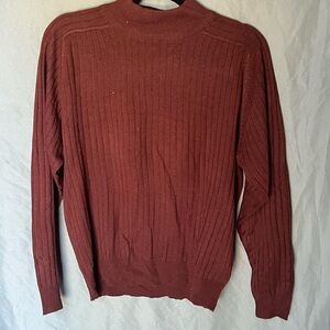 Christina Men's Ribbed Crewneck Sweater - Deep Wine